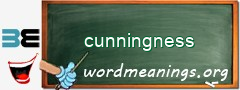 WordMeaning blackboard for cunningness